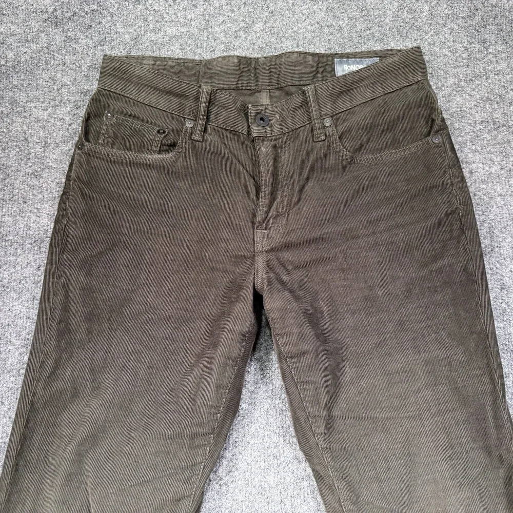 Bonobos Corduroy Pants Men's 30x30 Green Straight Stretch‎ Outdoor Casual Chino